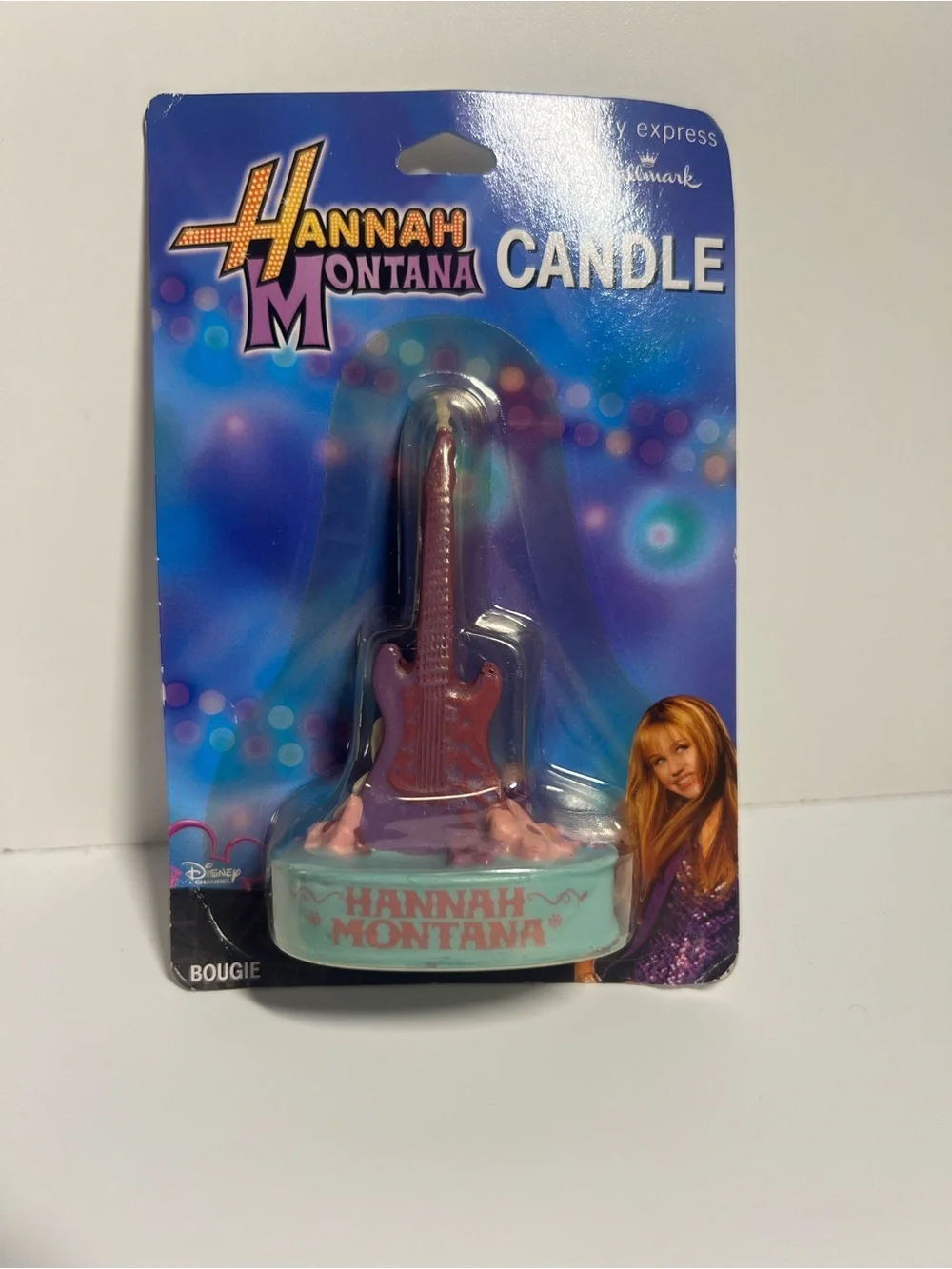 Hannah Montana Guitar Candle - Pink & Teal dead stock